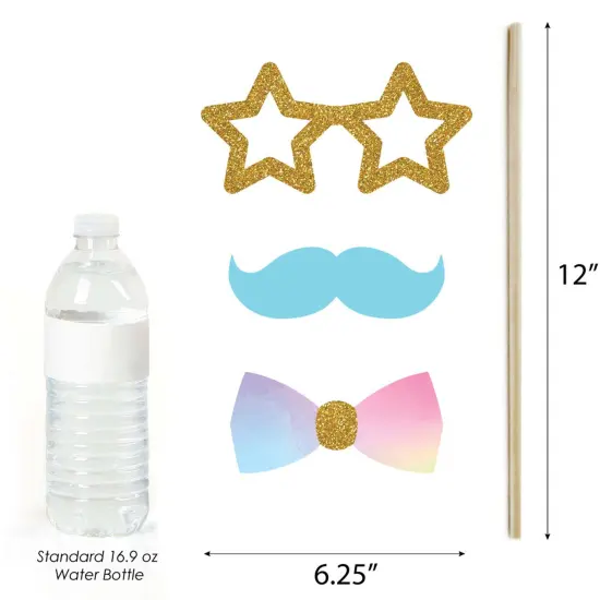 Big Dot of Happiness Rainbow Unicorn - Magical Unicorn Baby Shower or Birthday Party Photo Booth Props Kit - 20 Count {6}