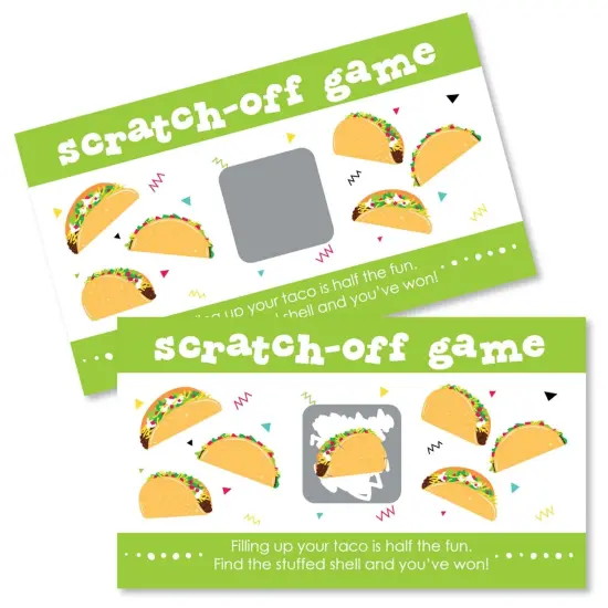 Big Dot of Happiness Taco 'Bout Fun - Fiesta Game Scratch Off Cards - 22 Count {1}
