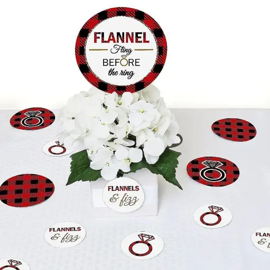 Big Dot of Happiness Flannel Fling Before the Ring - Buffalo Plaid Party Giant Circle Confetti - Bachelorette Party D&eacute;cor - Large Confetti 27 Count {7}