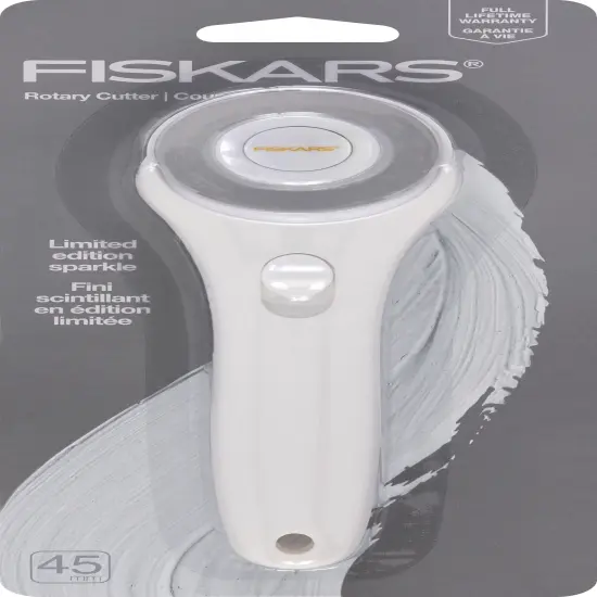 Fiskars Sparkle Rotary Cutter 45mm-White {1}