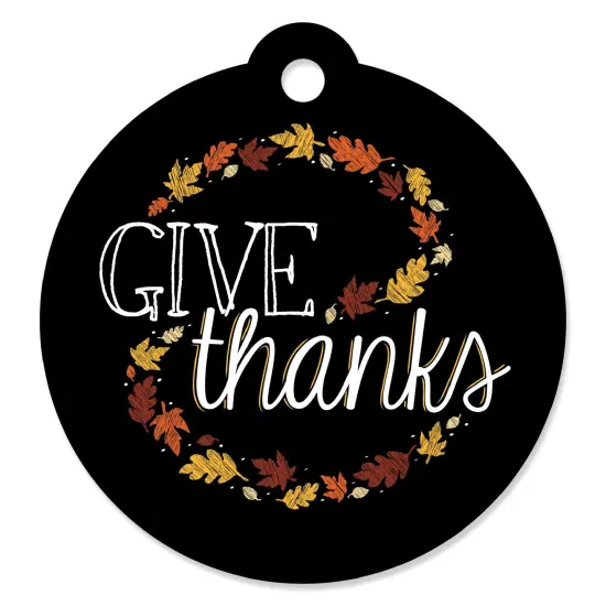 Big Dot of Happiness Give Thanks - Thanksgiving Party Favor Gift Tags (Set of 20) {1}