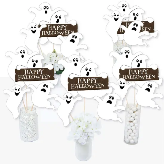 Big Dot of Happiness Spooky Ghost - Halloween Party Centerpiece Sticks - Table Toppers - Set of 15 {3}