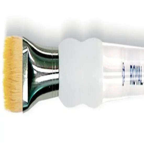 Royal&Langnickel(R) Soft-Grip Gold Taklon Filbert Comb Brush {1}