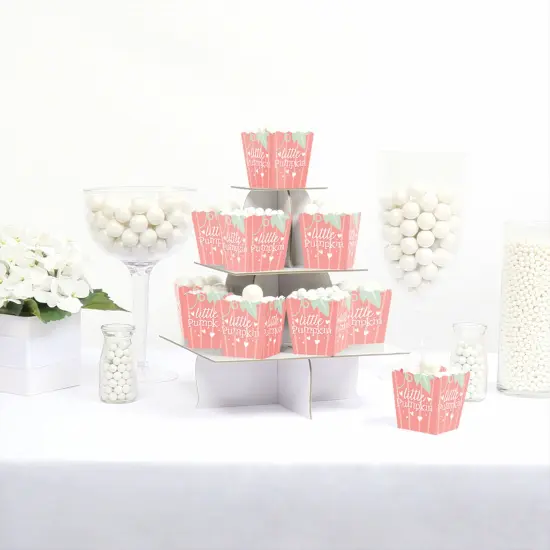 Big Dot of Happiness Girl Little Pumpkin - Party Mini Favor Boxes - Fall Birthday Party or Baby Shower Treat Candy Boxes - Set of 12 {3}