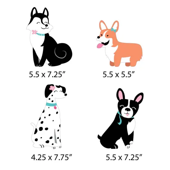 Big Dot of Happiness Pawty Like a Puppy Girl - Decorations DIY Pink Dog Baby Shower or Birthday Party Essentials - Set of 20 {7}