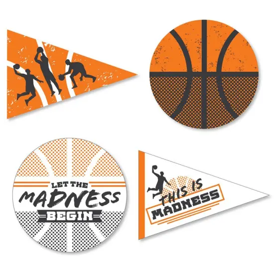 Big Dot of Happiness Basketball - Let the Madness Begin - DIY Shaped College Basketball Party Cut-Outs - 24 Count {1}