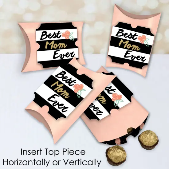 Big Dot of Happiness Best Mom Ever - Favor Gift Boxes - Mother's Day Party Large Pillow Boxes - Set of 12 {4}