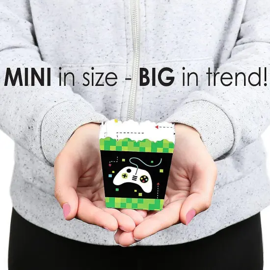 Big Dot of Happiness Game Zone - Party Mini Favor Boxes - Pixel Video Game Party or Birthday Party Treat Candy Boxes - Set of 12 {6}