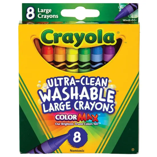 Crayola Large Washable Crayons-8/Pkg {1}