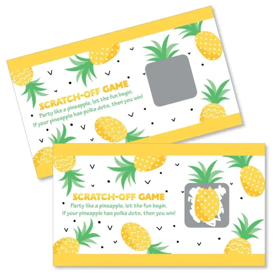 Big Dot of Happiness Tropical Pineapple - Summer Party Game Scratch Off Cards - 22 Count {1}