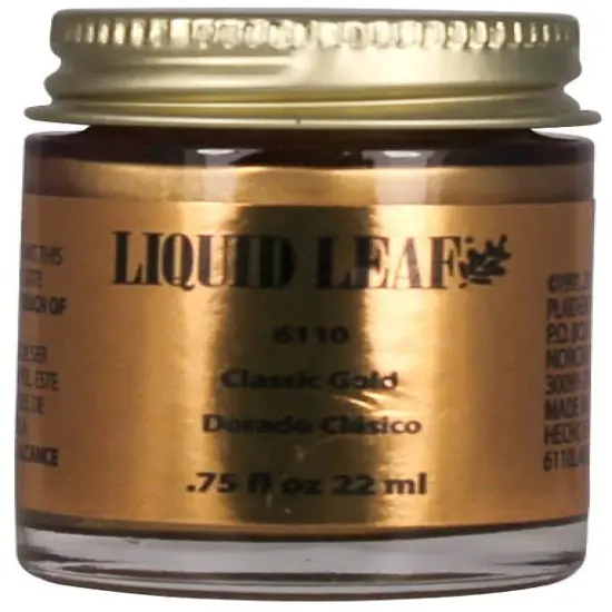 Plaid Liquid Leaf One-Step Leafing Paint .75oz-Classic Gold {2}