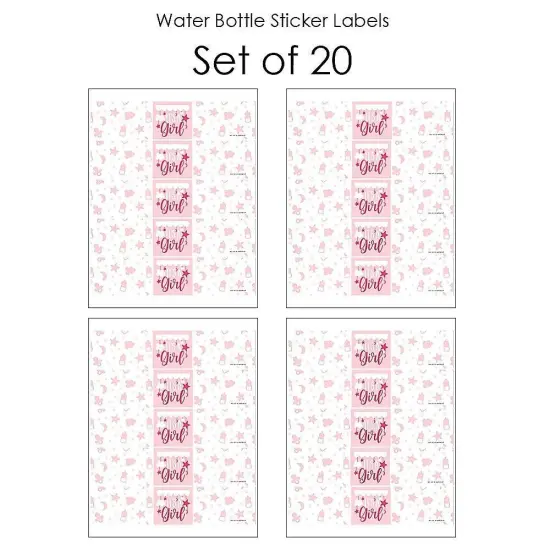 Big Dot of Happiness It's a Girl - Pink Baby Shower Water Bottle Sticker Labels - Set of 20 {4}
