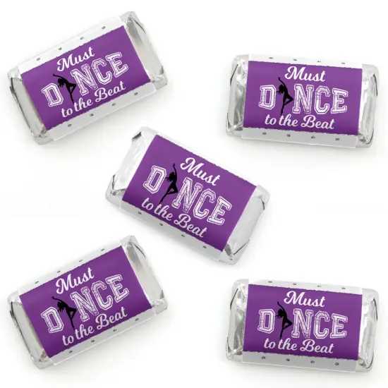 Big Dot of Happiness Must Dance to the Beat - Dance - Mini Candy Bar Wrapper Stickers - Birthday Party or Dance Party Small Favors - 40 Count {1}