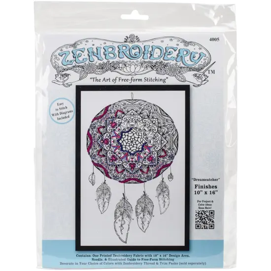 Design Works/Zenbroidery Stamped Embroidery Kit 10"X16"-Dream Catcher {1}