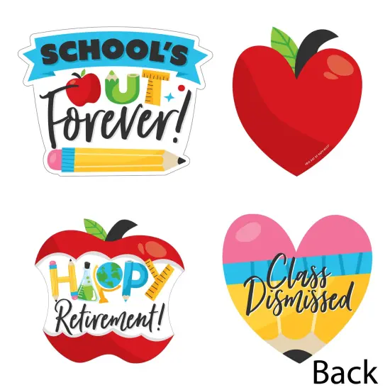 Big Dot of Happiness Teacher Retirement - Pencil Apple Decorations DIY Happy Retirement Party Essentials - Set of 20 {4}