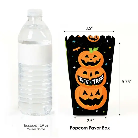 Big Dot of Happiness Jack-O'-Lantern Halloween - Kids Halloween Party Favor Popcorn Treat Boxes - Set of 12 {3}