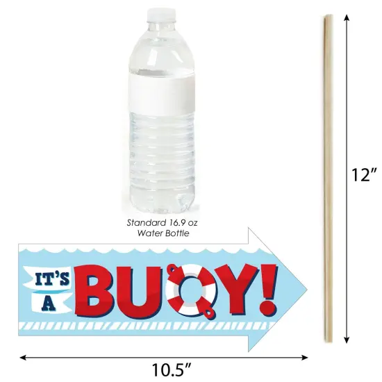 Big Dot of Happiness Funny Ahoy It's a Boy - Nautical Baby Shower Photo Booth Props Kit - 10 Piece {4}