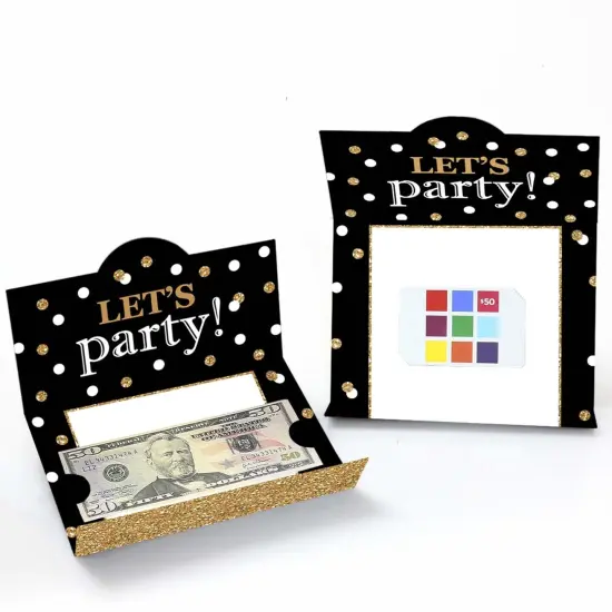 Big Dot of Happiness Adult Happy Birthday - Gold - Birthday Party Money and Gift Card Holders - Set of 8 {3}
