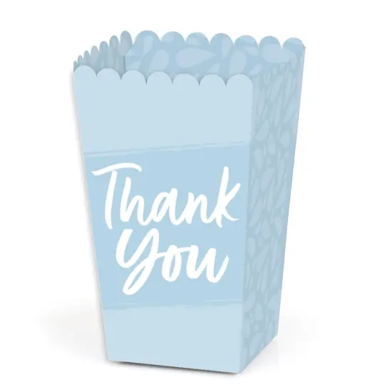 Big Dot of Happiness Dusty Blue Elegantly Simple - Guest Party Favor Popcorn Treat Boxes - Set of 12 {1}