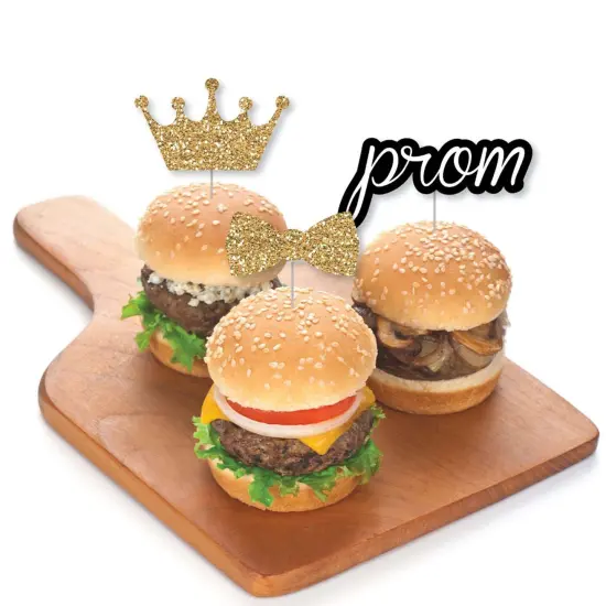 Big Dot of Happiness Prom - Dessert Cupcake Toppers - Prom Night Party Clear Treat Picks - Set of 24 {4}