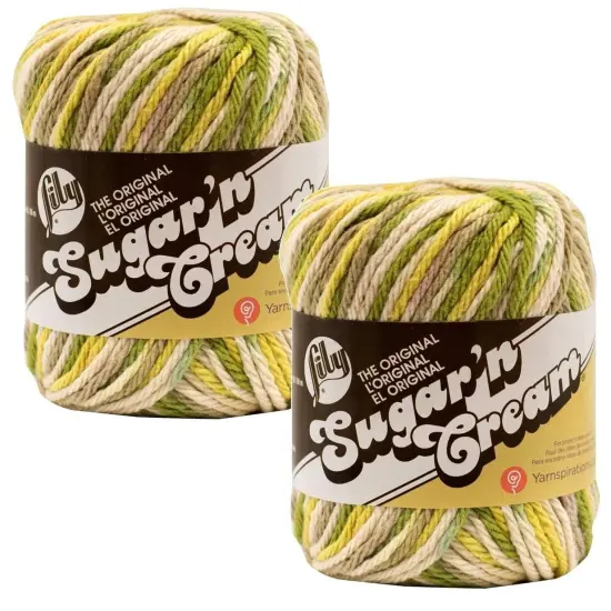 (Pack of 2) Lily Sugar'n Cream Yarn - Ombres-Guacamole {1}