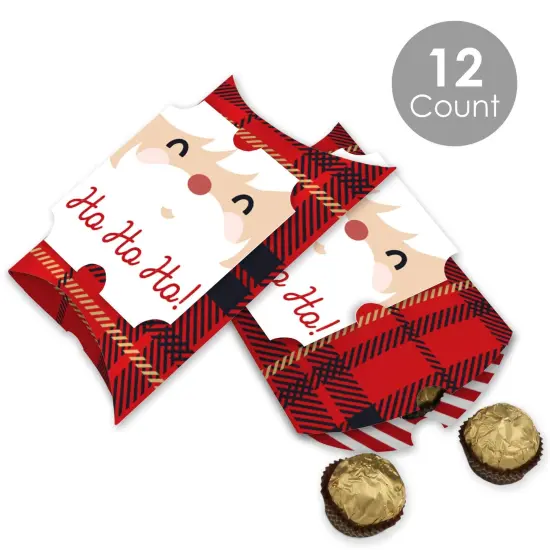 Big Dot of Happiness Jolly Santa Claus - Favor Gift Boxes - Christmas Party Large Pillow Boxes - Set of 12 {3}