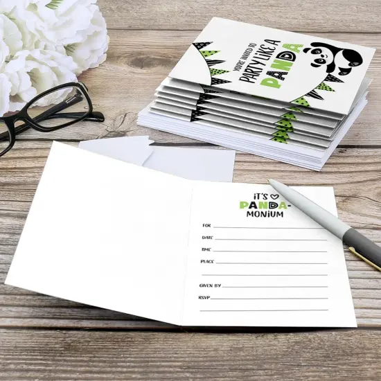 Big Dot of Happiness Party Like a Panda Bear - Fill In Baby Shower or Birthday Party Invitations (8 count) {6}