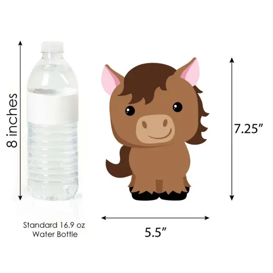 Big Dot of Happiness Farm Animals - Cow, Horse, Pig and Chicken Decorations DIY Baby Shower or Birthday Party Essentials - Set of 20 {6}