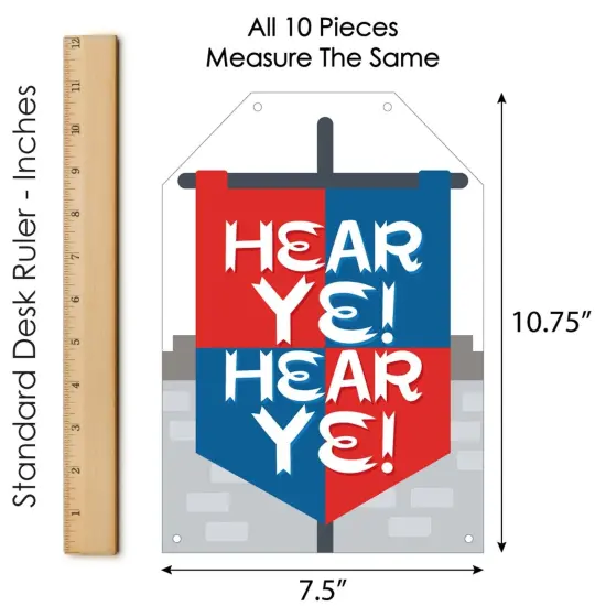 Big Dot of Happiness Calling All Knights and Dragons - Hanging Vertical Paper Door Banners - Medieval Birthday Party Wall Decor Kit -Indoor Door Decor {7}