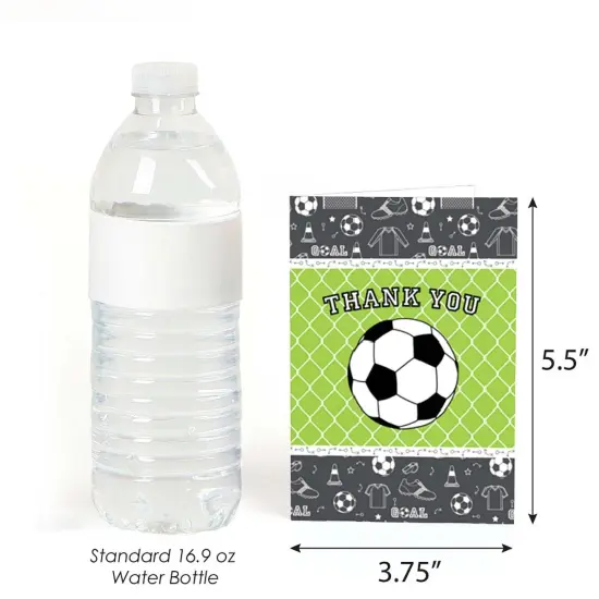 Big Dot of Happiness Goaaal - Soccer - Baby Shower or Birthday Party Thank You Cards (8 Count) {4}