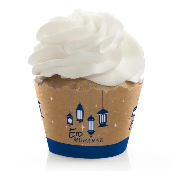 Big Dot of Happiness Eid Mubarak Decorations - Ramadan Party Cupcake Wrappers - Set of 12 {1}