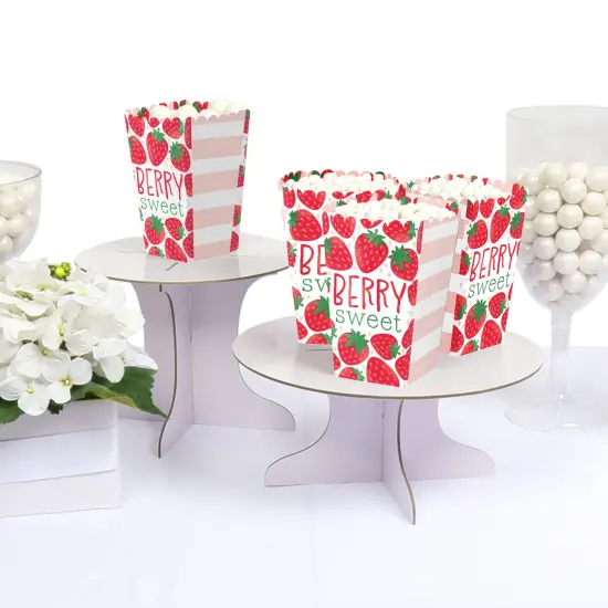 Big Dot of Happiness Berry Sweet Strawberry - Fruit Themed Birthday Party or Baby Shower Favor Popcorn Treat Boxes - Set of 12 {6}
