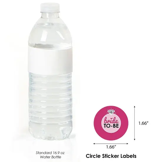 Big Dot of Happiness Bride-To-Be - Bridal Shower & Classy Bachelorette Party Circle Sticker Labels - 24 Count {4}