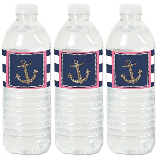 Big Dot of Happiness Last Sail Before the Veil - Nautical Bachelorette and Bridal Shower Water Bottle Sticker Labels - Set of 20 {1}