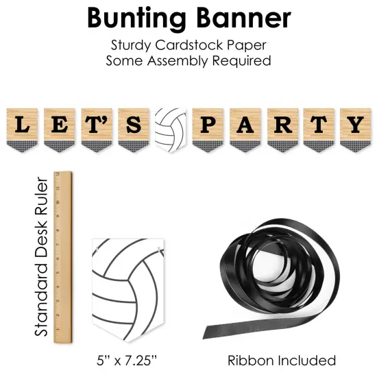 Big Dot of Happiness Bump, Set, Spike - Volleyball - Baby Shower or Birthday Party Supplies Decoration Kit - Decor Galore Party Pack - 51 Pieces {7}