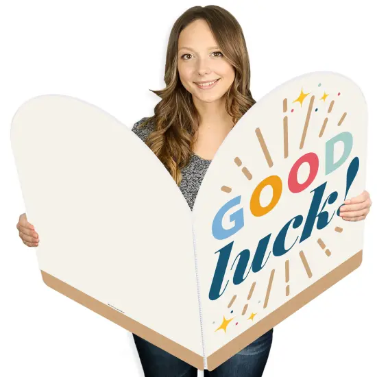 Big Dot of Happiness Good Luck - Encouragement Giant Greeting Card - Big Shaped Jumborific Card - 16.5 x 22 inches {1}