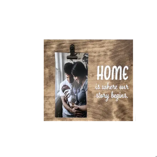 Decorative Wood Clip Frame: Our Home {4}