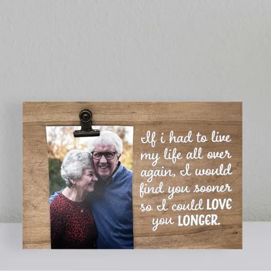 Decorative Wood Clip Frame: Love You Longer {3}