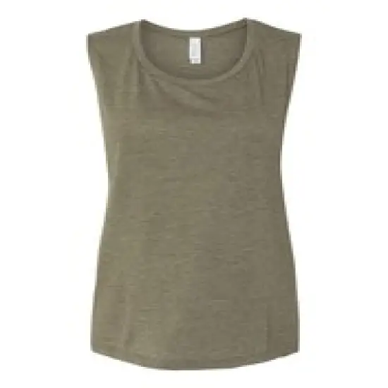 BELLA + CANVAS&reg; Women's Flowy Scoop Muscle Tank - 8803 Dark grey heather {5}