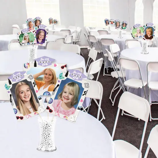 Big Dot of Happiness In My Grad Era - Graduation Party Picture Centerpiece Sticks - Photo Table Toppers - 15 Pieces {4}