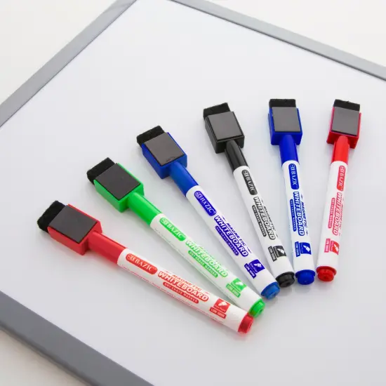 BAZIC Magnetic Assorted Color Dry-Erase Markers (6/Pack) {3}