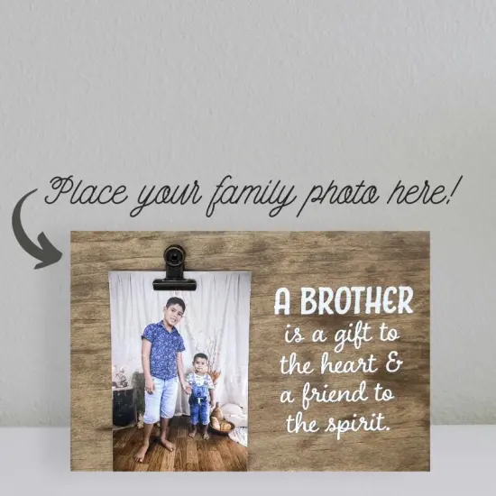 Decorative Wood Clip Frame: Brother {2}
