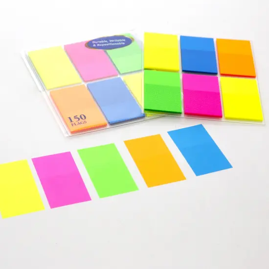 BAZIC Flags Neon Color 1" X 1.7" 25 Ct. (6/Pack) {3}