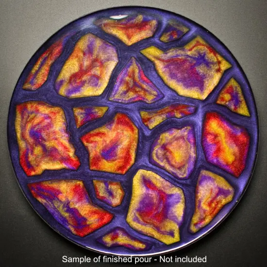 Handmade 8 inch Geode Agate Tray 2-Part Silicone Mold {4}