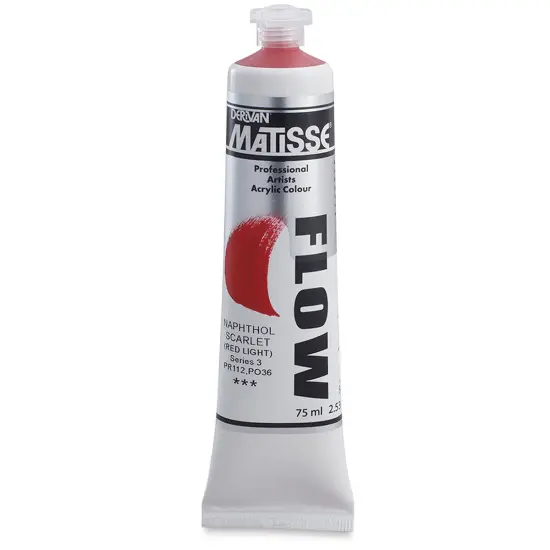 Matisse Flow Acrylic Paint - Naphthol Scarlet, 75 ml {1}