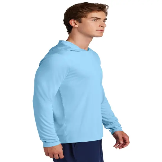 Sport-Tek&reg; Long Sleeve Hoodies For Adult Light blue {4}