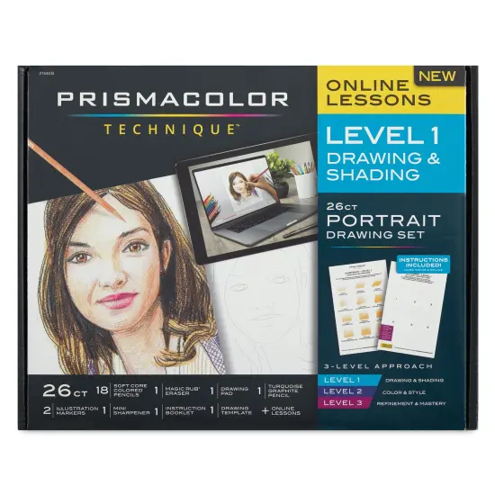 Prismacolor Technique Portrait Drawing Set - Level 1, Drawing and Shading {1}