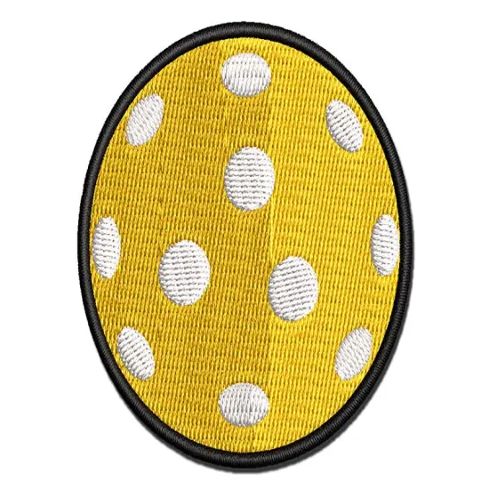 Pickleball Ball Holes Multi-Color Embroidered Iron-On or Hook & Loop Patch Applique {1}