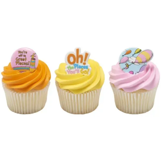 Oh, the Places You'll Go! Onward we go Cupcake Rings 24ct {3}