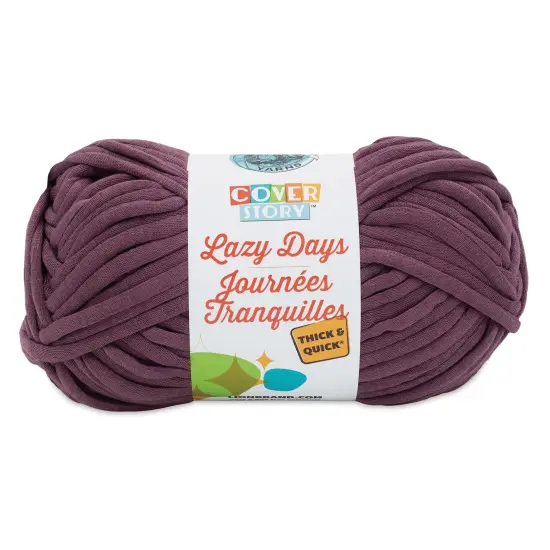Lion Brand Cover Story Lazy Days Thick & Quick Yarn - Eggplant, 125 yards {1}